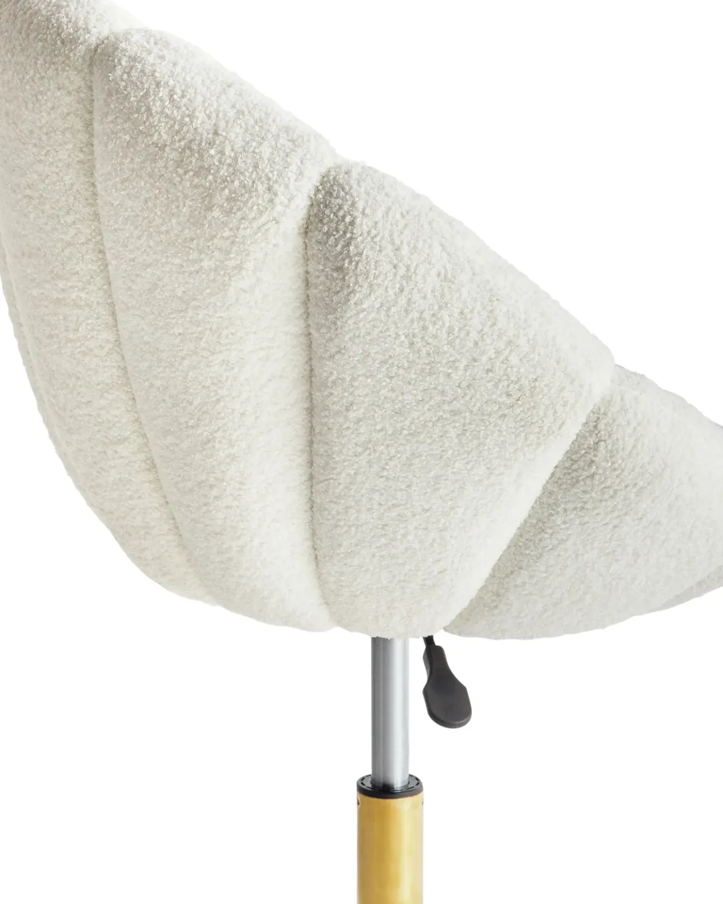 Sedia da scrivania ANNABELLE Bouclé Bianco