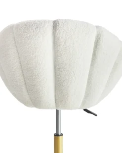 Sedia da scrivania ANNABELLE Bouclé Bianco