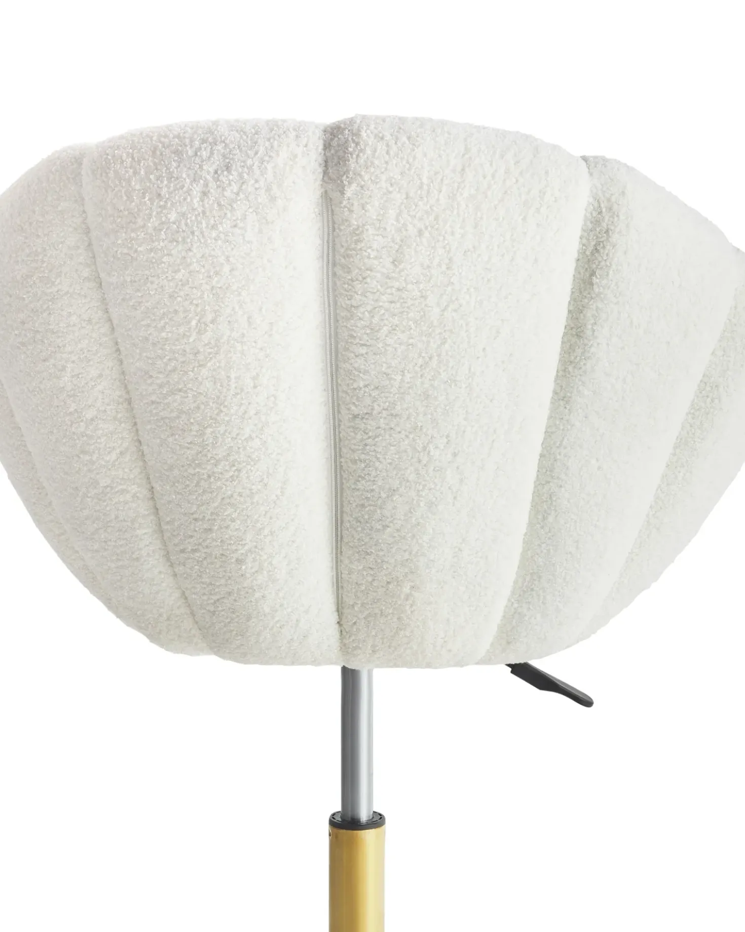 Sedia da scrivania ANNABELLE Bouclé Bianco