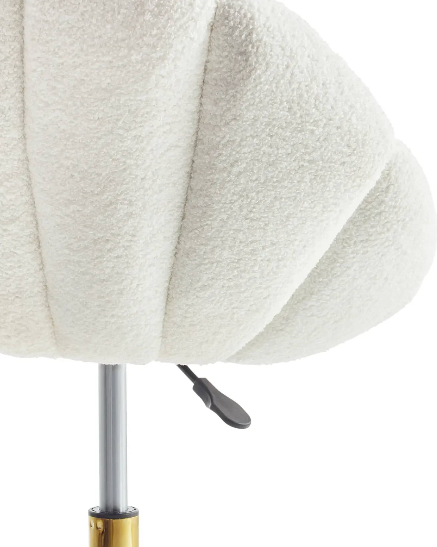 Sedia da scrivania ANNABELLE Bouclé Bianco