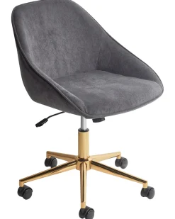 Sedia da scrivania BARDSDALE Velluto Grigio scuro