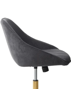 Sedia da scrivania BARDSDALE Velluto Grigio scuro