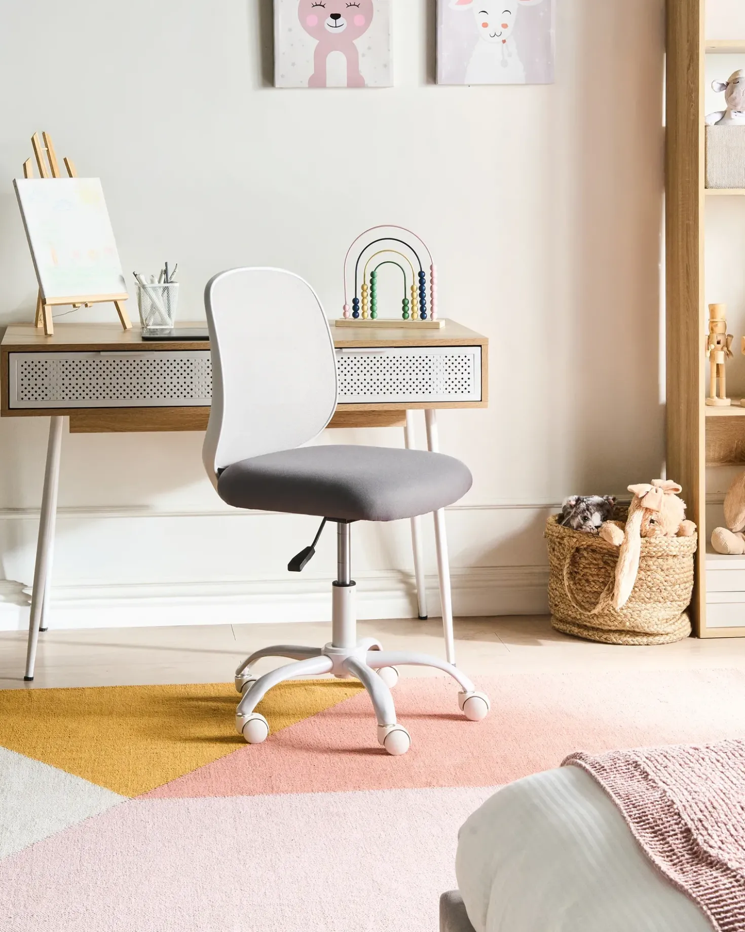 Sedia da scrivania BLISSFUL Tessuto Grigio