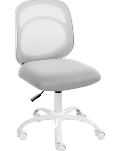 Sedia da scrivania BLISSFUL Tessuto Grigio chiaro