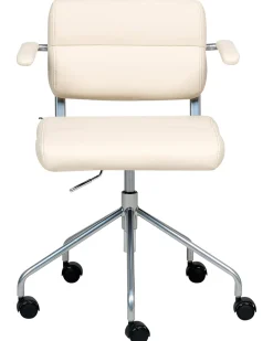 Sedia da scrivania CANDOR Pelle sintetica Bianco sporco