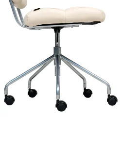 Sedia da scrivania CANDOR Pelle sintetica Bianco sporco