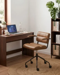 Sedia da scrivania CANDOR Pelle sintetica Marrone