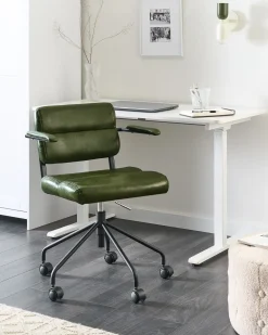Sedia da scrivania CANDOR Pelle sintetica Verde scuro