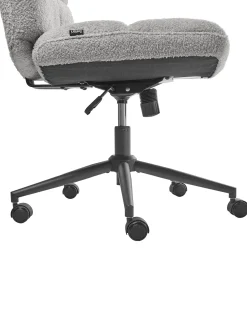 Sedia da scrivania CATLIN Bouclé Grigio chiaro