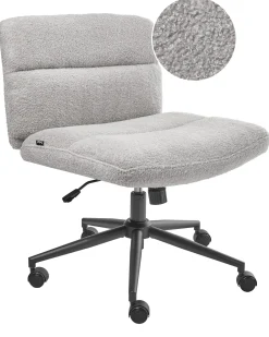 Sedia da scrivania CATLIN Bouclé Grigio chiaro