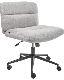 Sedia da scrivania CATLIN Bouclé Grigio chiaro