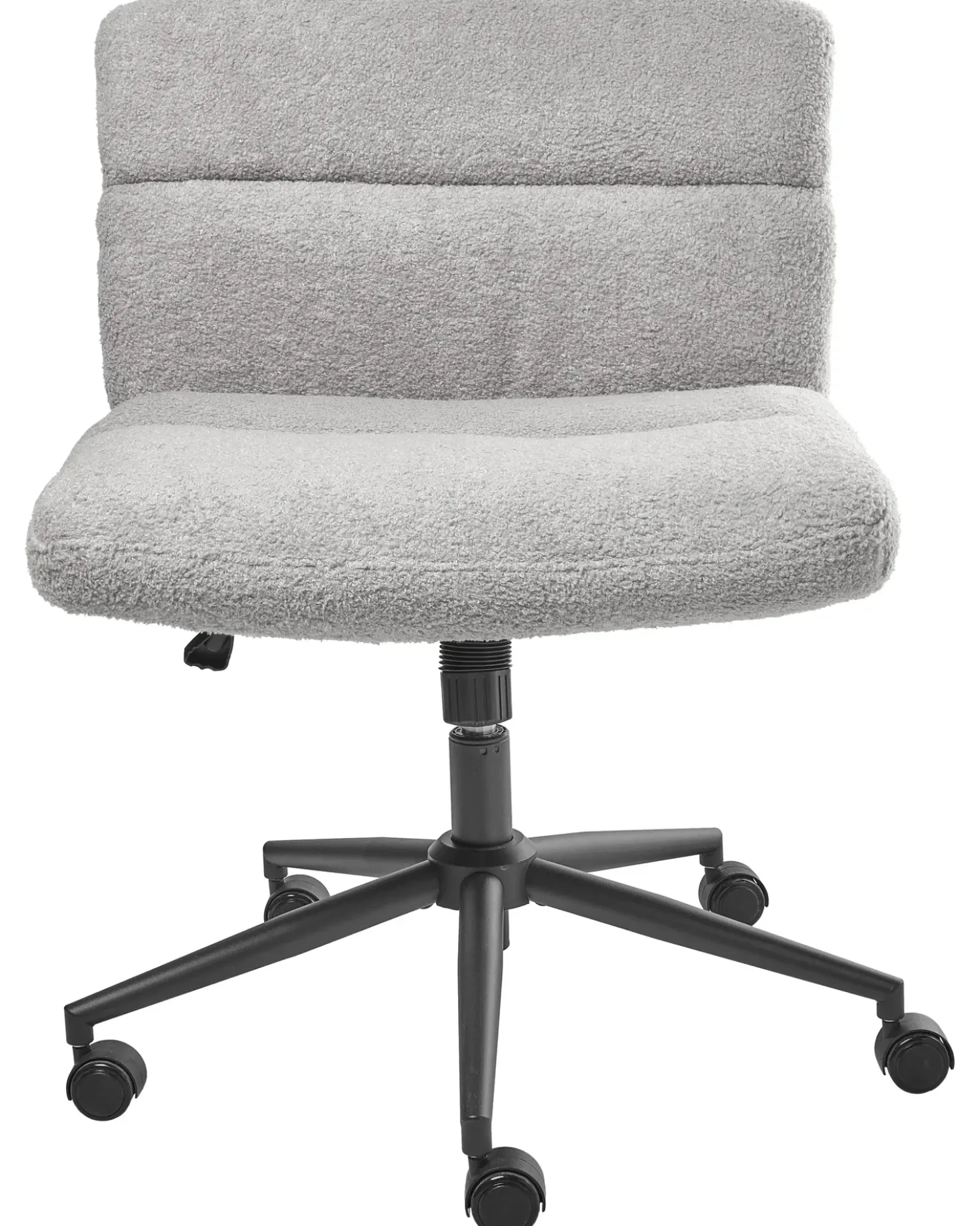 Sedia da scrivania CATLIN Bouclé Grigio chiaro