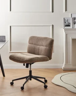 Sedia da scrivania CATLIN Bouclé Beige