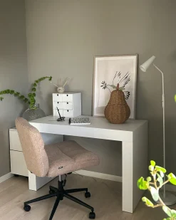 Sedia da scrivania CATLIN Bouclé Beige