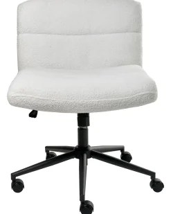 Sedia da scrivania CATLIN Bouclé Bianco