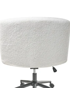 Sedia da scrivania CATLIN Bouclé Bianco