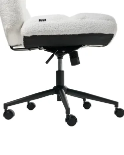 Sedia da scrivania CATLIN Bouclé Bianco