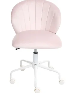 Sedia da scrivania CHEERFUL Velluto Rosa pastello