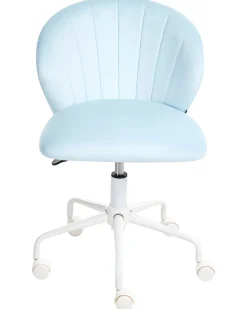 Sedia da scrivania CHEERFUL Velluto Azzurro