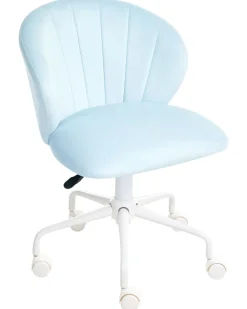 Sedia da scrivania CHEERFUL Velluto Azzurro