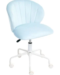 Sedia da scrivania CHEERFUL Velluto Azzurro