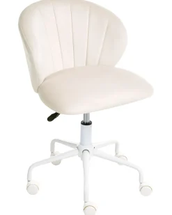 Sedia da scrivania CHEERFUL Velluto Bianco sporco