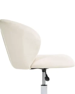 Sedia da scrivania CHEERFUL Velluto Bianco sporco