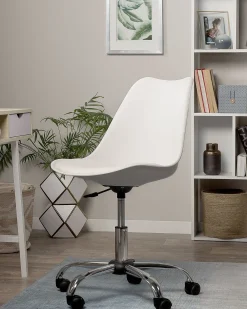 Sedia da scrivania DAKOTA Pelle sintetica Bianco