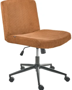 Sedia da scrivania GEDDES Velluto a coste Marrone dorato
