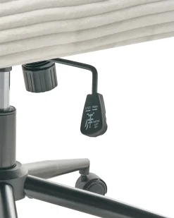 Sedia da scrivania GEDDES Velluto a coste Bianco