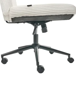 Sedia da scrivania GEDDES Velluto a coste Bianco