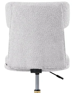Sedia da scrivania GRANBY Bouclé Grigio chiaro