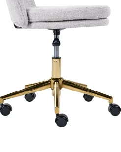 Sedia da scrivania GRANBY Bouclé Grigio chiaro