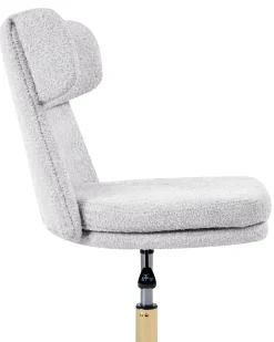 Sedia da scrivania GRANBY Bouclé Grigio chiaro