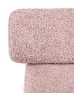 Sedia da scrivania GRANBY Bouclé Rosa pastello