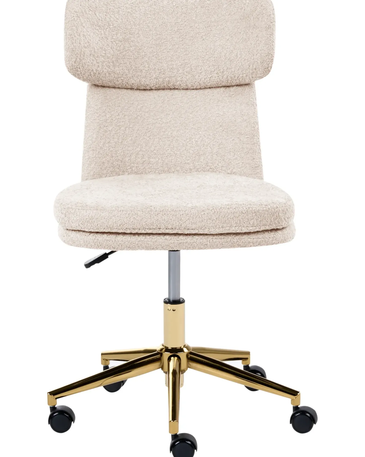 Sedia da scrivania GRANBY Bouclé Beige chiaro