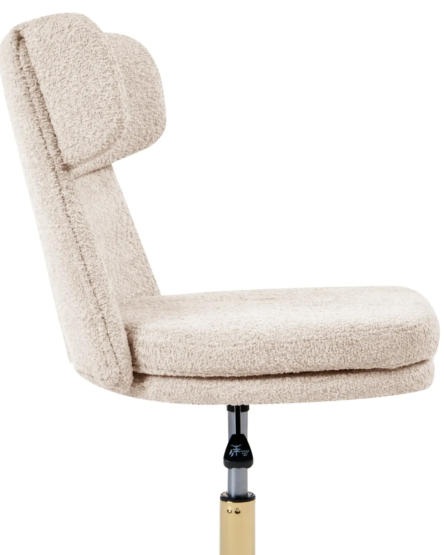 Sedia da scrivania GRANBY Bouclé Beige chiaro
