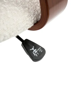 Sedia da scrivania GUNNISON Bouclé Bianco sporco