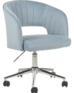 Sedia da scrivania KATONAH Velluto Azzurro
