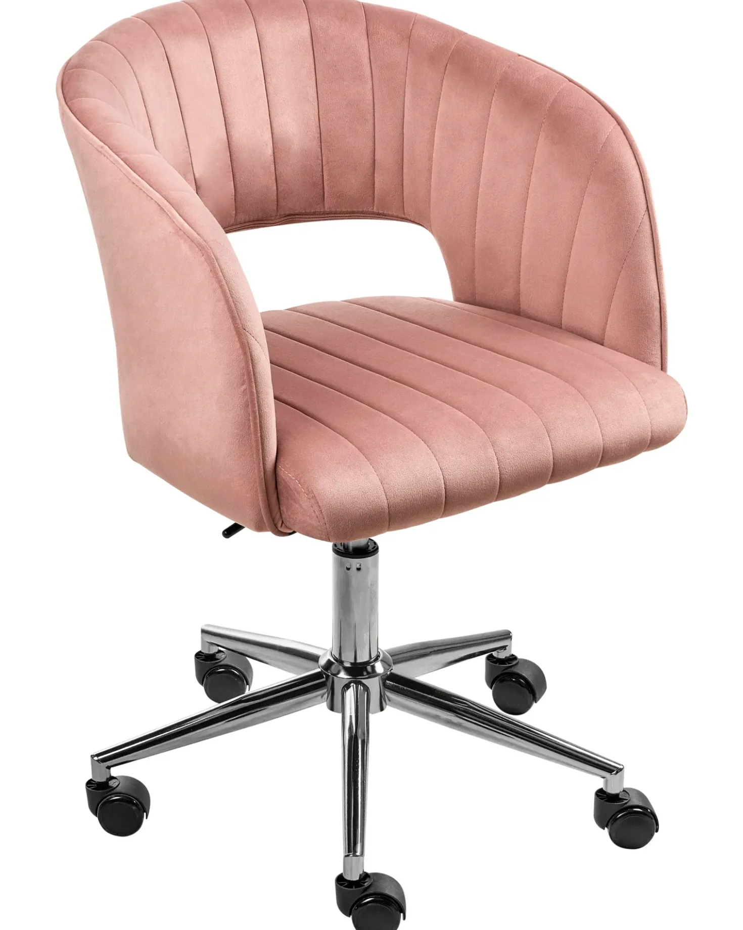 Sedia da scrivania KATONAH Velluto Rosa
