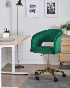 Sedia da scrivania KATONAH Velluto Verde