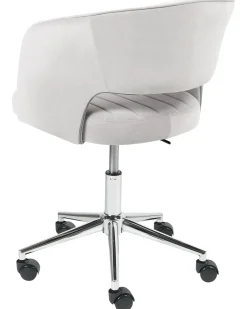 Sedia da scrivania KATONAH Velluto Grigio chiaro