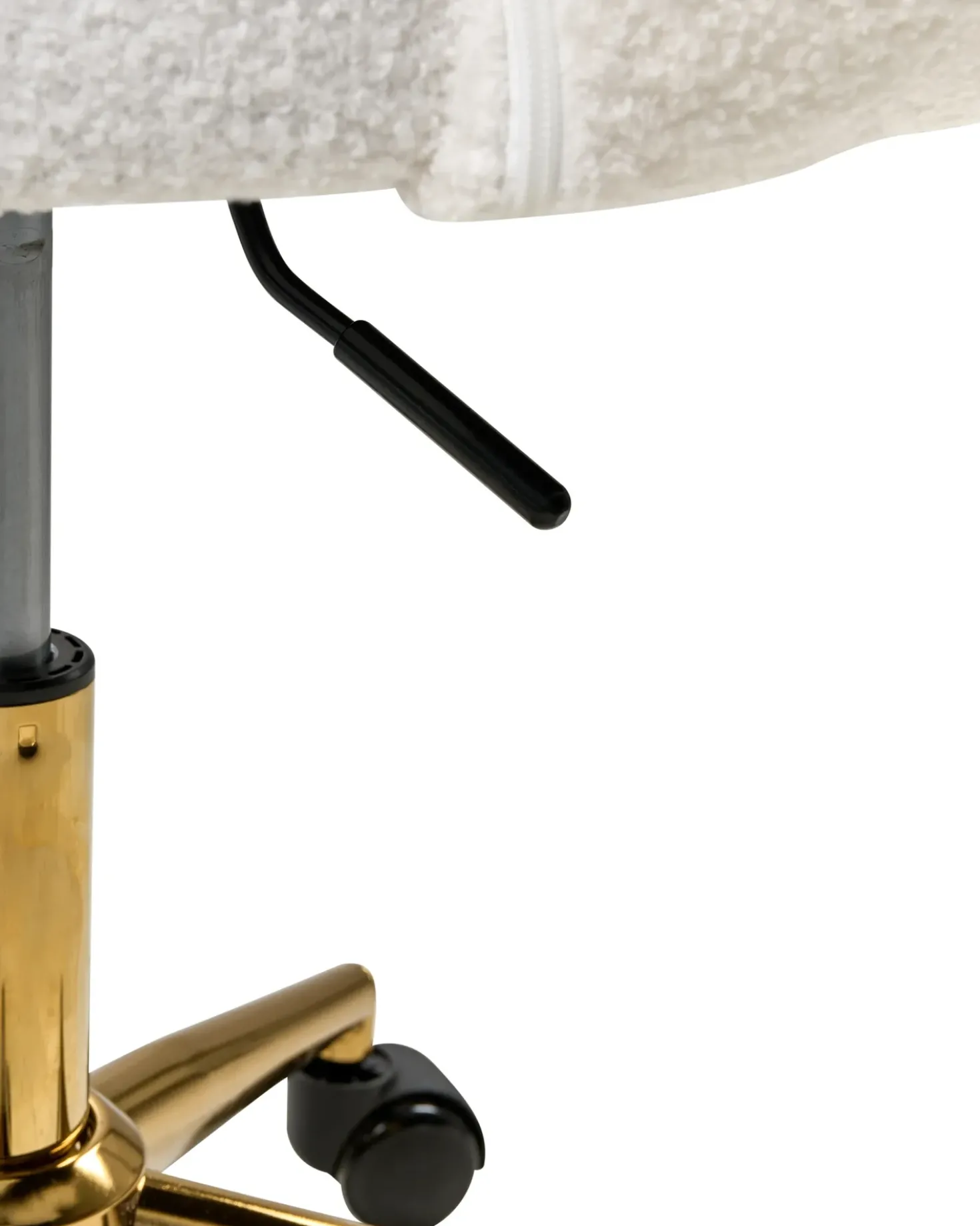 Sedia da scrivania KATONAH Bouclé Bianco sporco
