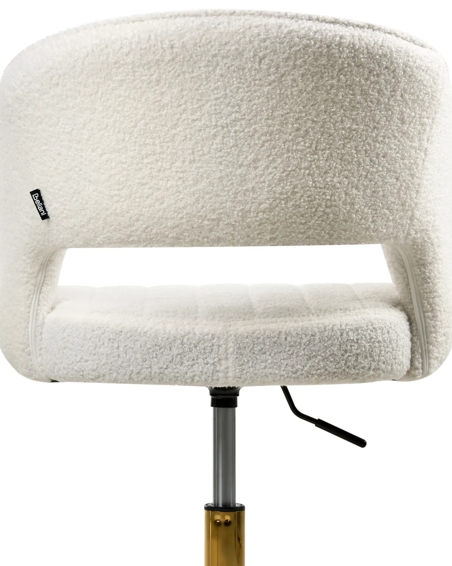 Sedia da scrivania KATONAH Bouclé Bianco sporco