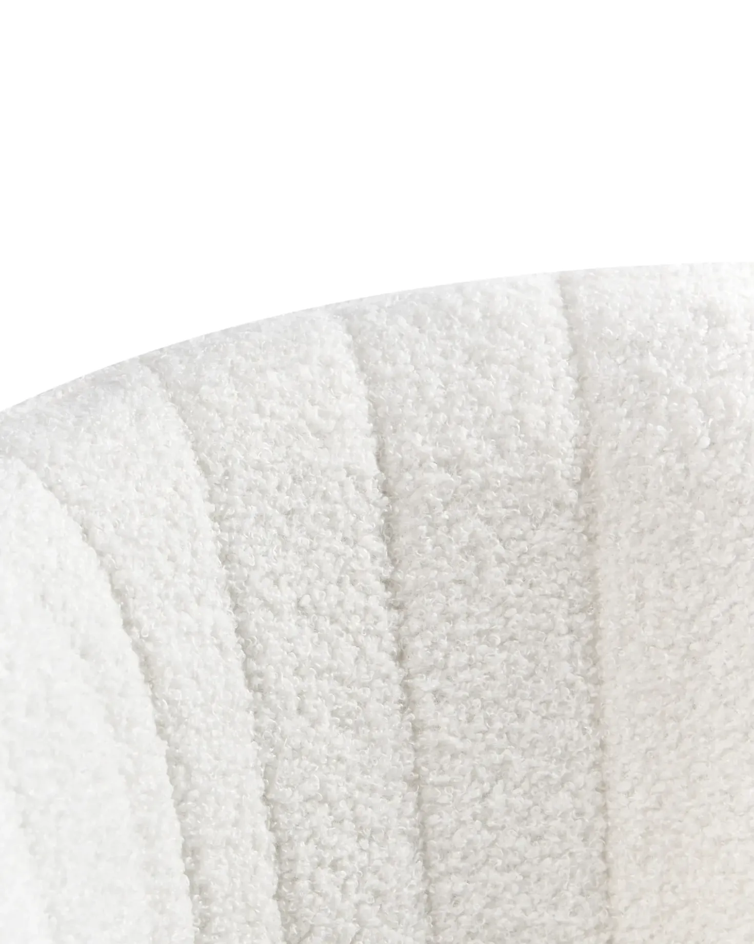 Sedia da scrivania KATONAH Bouclé Bianco sporco