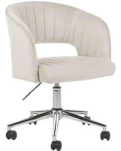 Sedia da scrivania KATONAH Velluto Beige chiaro