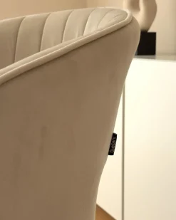 Sedia da scrivania KATONAH Velluto Beige chiaro