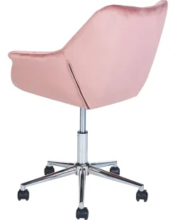 Sedia da scrivania LABELLE Velluto Rosa
