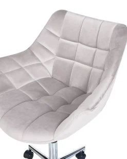 Sedia da scrivania LABELLE Velluto Grigio