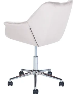 Sedia da scrivania LABELLE Velluto Grigio